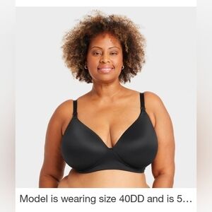 Auden Women's Wirefree Absorbent Nursing Bra Black Molded Wireless Adjustable